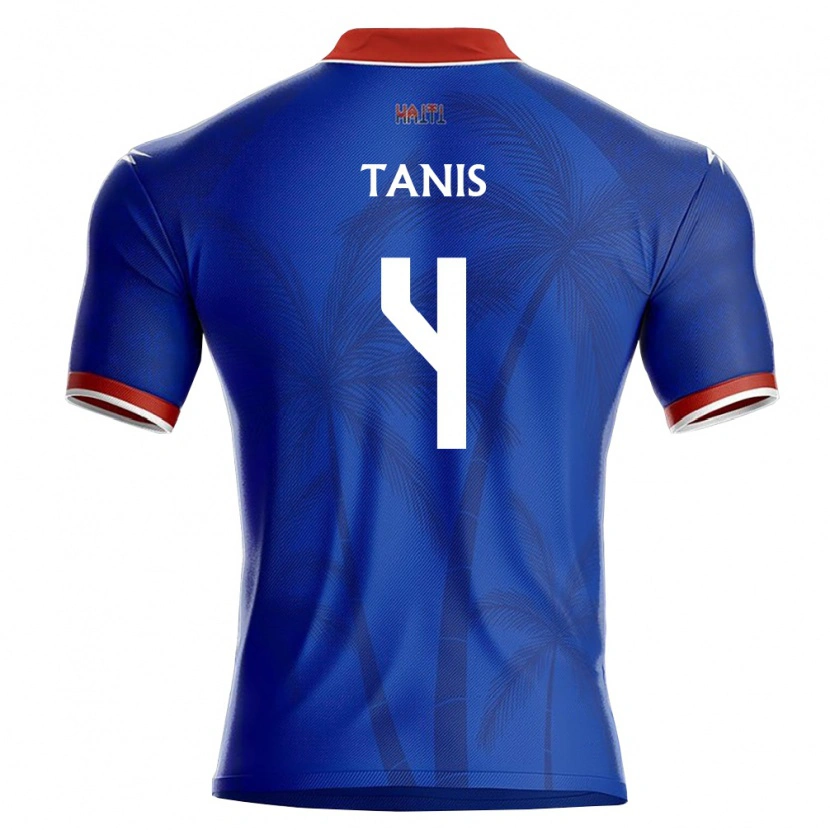 DanxenレディースハイチMarckidens Tanis#4青 赤 白ホームシャツ26-28ジャージーユニフォーム