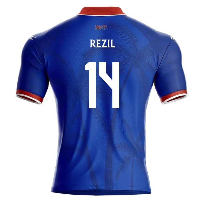 DanxenレディースハイチDieuvens Rezil#14青 赤 白ホームシャツ26-28ジャージーユニフォーム