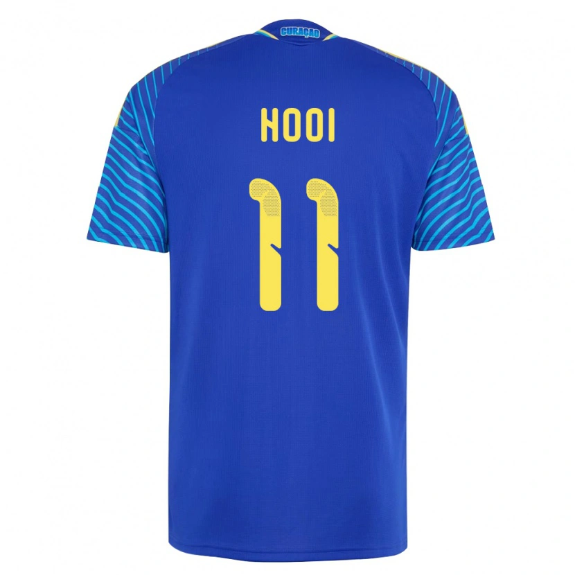 Danxenレディースキュラソー島Dayrichson Hooi#11紺 白ホームシャツ26-28ジャージーユニフォーム