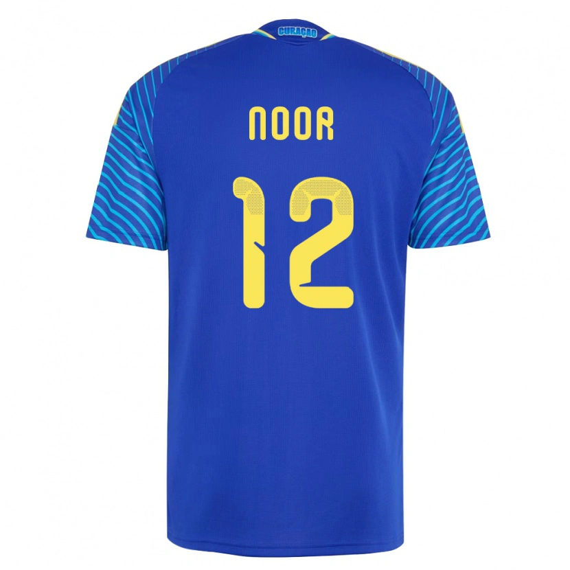 Danxenレディースキュラソー島Izjaïr Noor#12紺 白ホームシャツ26-28ジャージーユニフォーム