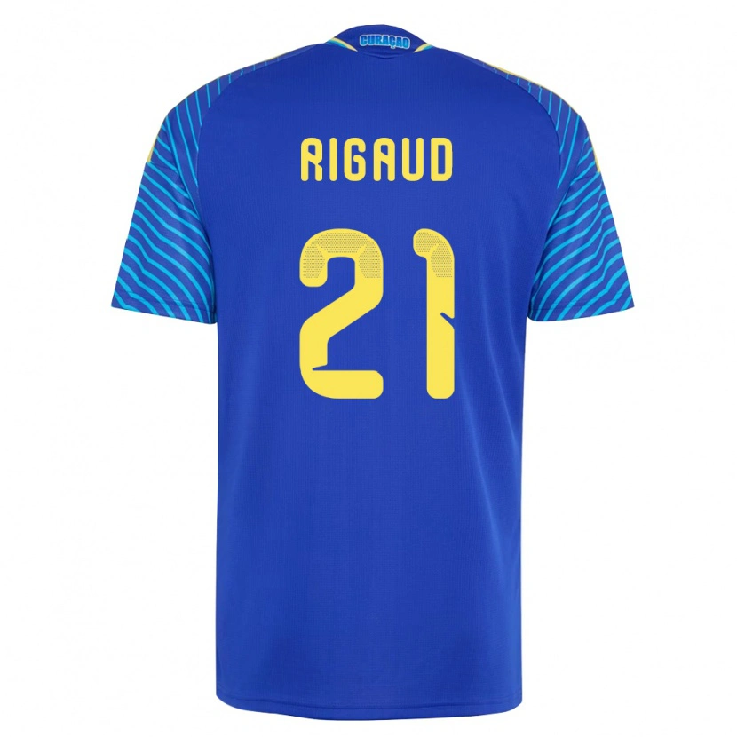Danxenレディースキュラソー島Jean-Jacques Rigaud#21紺 白ホームシャツ26-28ジャージーユニフォーム