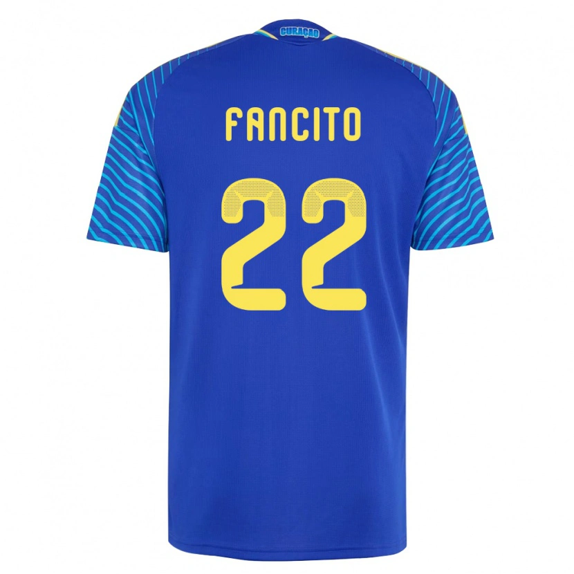 Danxenレディースキュラソー島Nino Fancito#22紺 白ホームシャツ26-28ジャージーユニフォーム