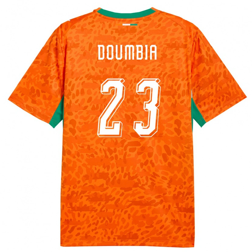 Danxenレディースコートジボワールアブバカル・ドゥンビア#23オレンジ 緑 白ホームシャツ26-28ジャージーユニフォーム