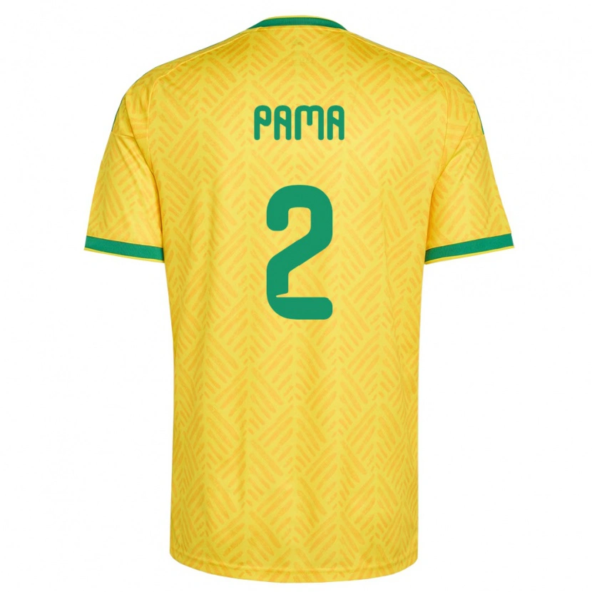 Danxenレディース南アフリカSive Pama#2黄 緑ホームシャツ26-28ジャージーユニフォーム