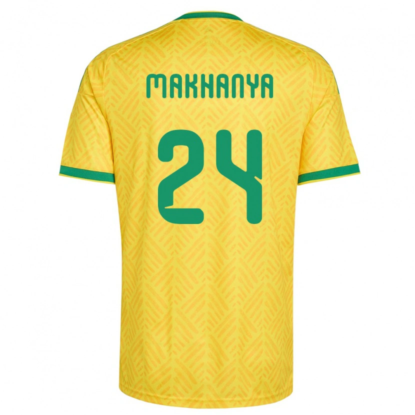 Danxenレディース南アフリカOlwethu Makhanya#24黄 緑ホームシャツ26-28ジャージーユニフォーム