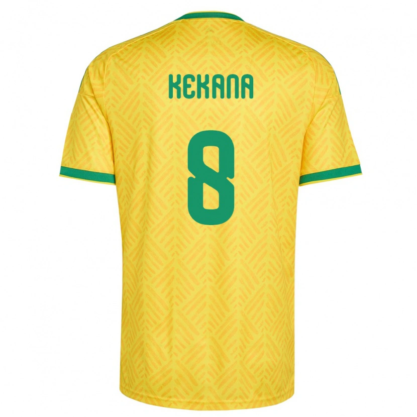 Danxenレディース南アフリカGomolemo Kekana#8黄 緑ホームシャツ26-28ジャージーユニフォーム