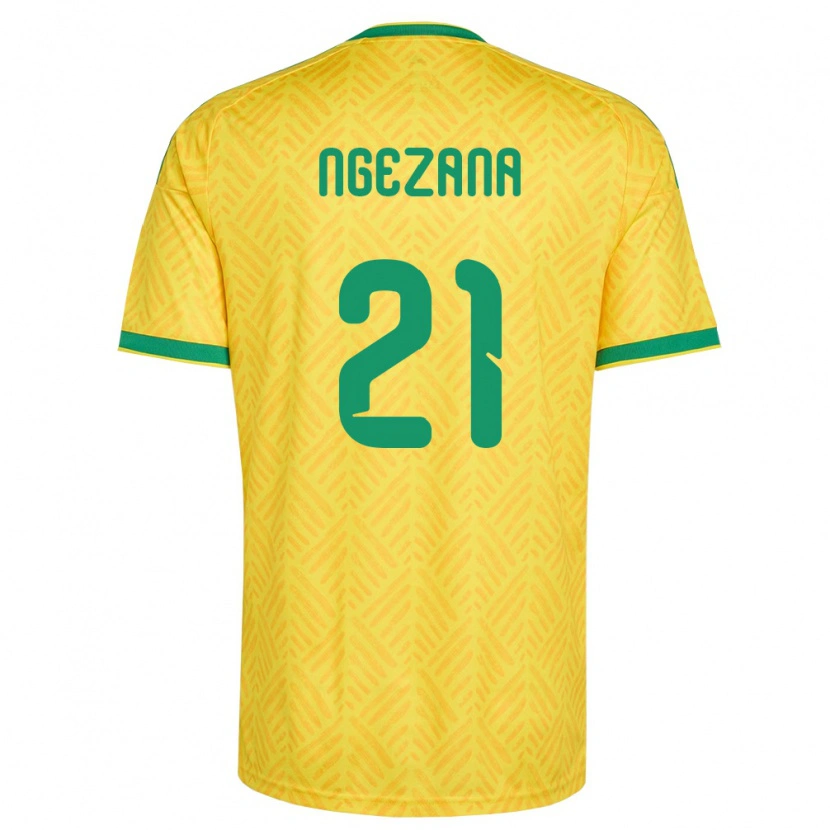 Danxenレディース南アフリカシヤボンガ・ニゲザナ#21黄 緑ホームシャツ26-28ジャージーユニフォーム