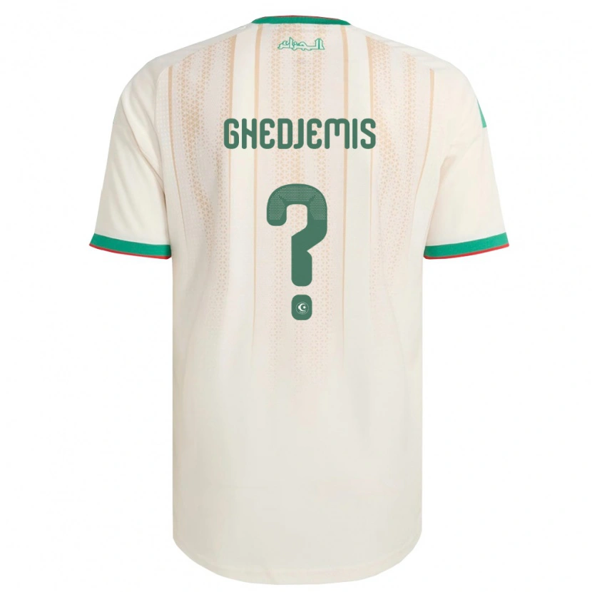 DanxenレディースアルジェリアFarès Ghedjemis#0オフホワイト 緑 赤ホームシャツ26-28ジャージーユニフォーム