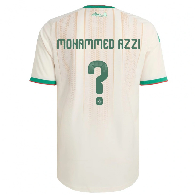 DanxenレディースアルジェリアMostefa Mohammed Azzi#0オフホワイト 緑 赤ホームシャツ26-28ジャージーユニフォーム