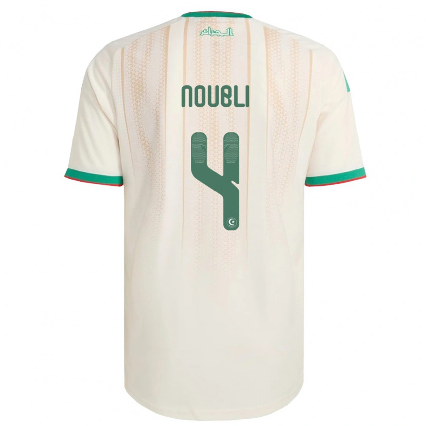 DanxenレディースアルジェリアMahmoud Noubli#4オフホワイト 緑 赤ホームシャツ26-28ジャージーユニフォーム