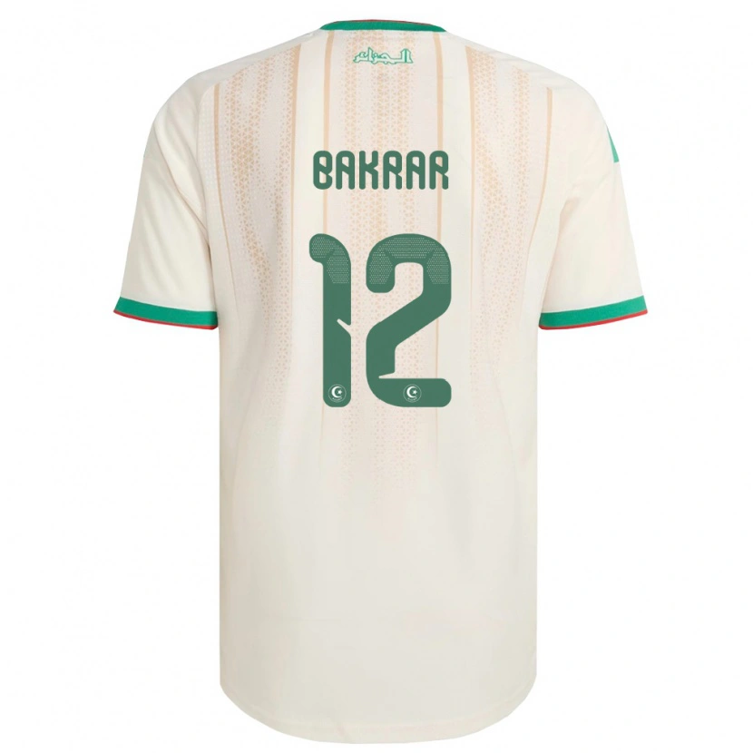 Danxenレディースアルジェリアモンセフ・バクラル#12オフホワイト 緑 赤ホームシャツ26-28ジャージーユニフォーム