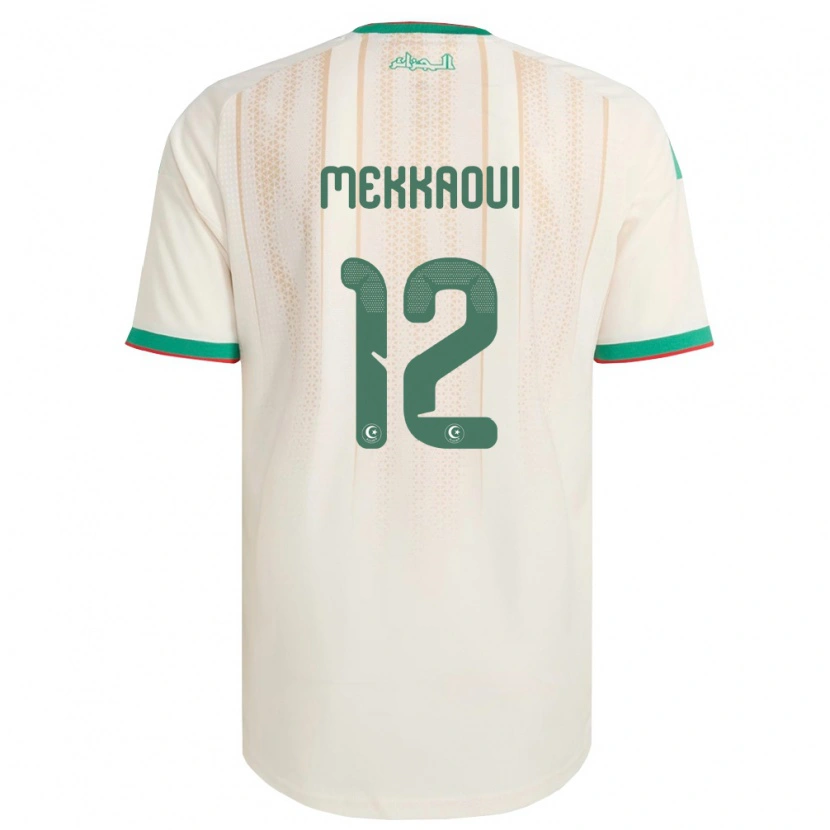 DanxenレディースアルジェリアIlyes Mekkaoui#12オフホワイト 緑 赤ホームシャツ26-28ジャージーユニフォーム