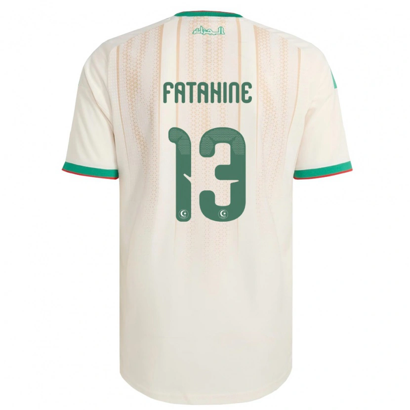 DanxenレディースアルジェリアAnis Fatahine#13オフホワイト 緑 赤ホームシャツ26-28ジャージーユニフォーム