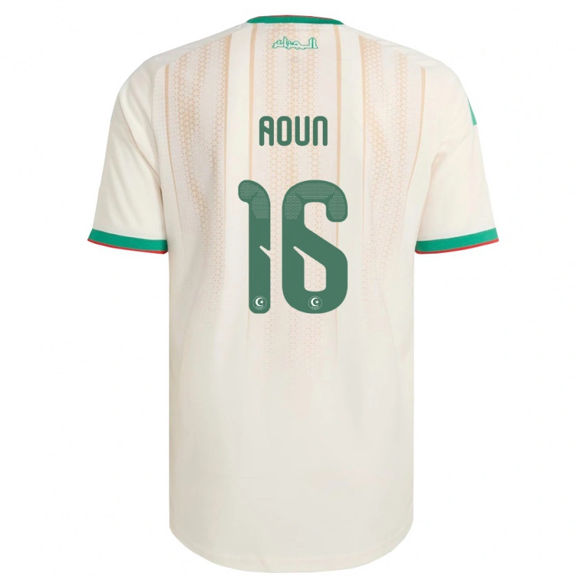 DanxenレディースアルジェリアAbdellah Aoun#16オフホワイト 緑 赤ホームシャツ26-28ジャージーユニフォーム