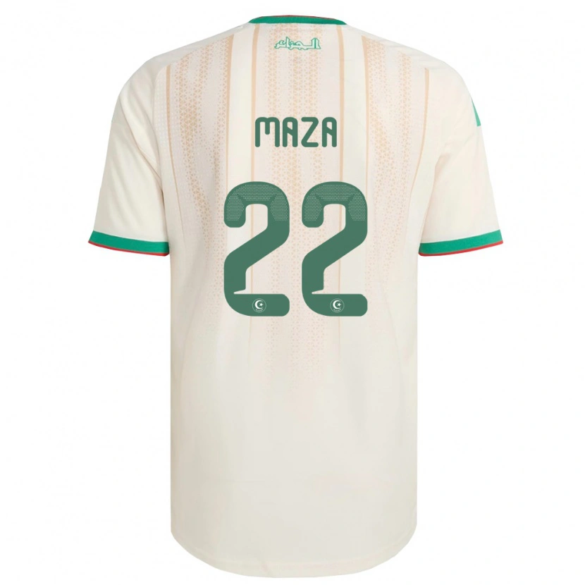 Danxenレディースアルジェリアイブラヒム・マーサ#22オフホワイト 緑 赤ホームシャツ26-28ジャージーユニフォーム