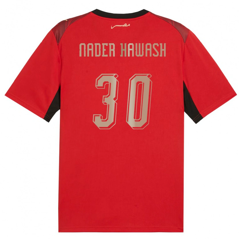 DanxenレディースエジプトAhmed Nader Hawash#30赤 黒 金ホームシャツ26-28ジャージーユニフォーム
