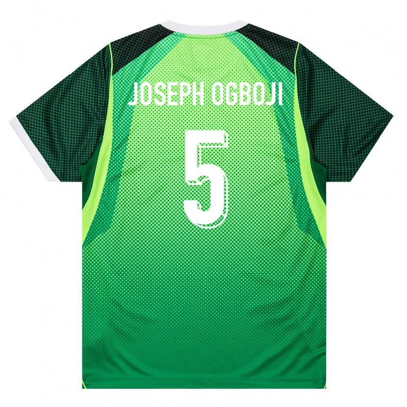 DanxenレディースナイジェリアTochukwu Joseph Ogboji#5緑 白ホームシャツ26-28ジャージーユニフォーム