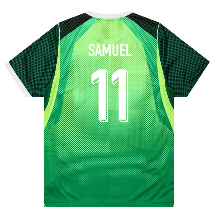 DanxenレディースナイジェリアDestiny Samuel#11緑 白ホームシャツ26-28ジャージーユニフォーム