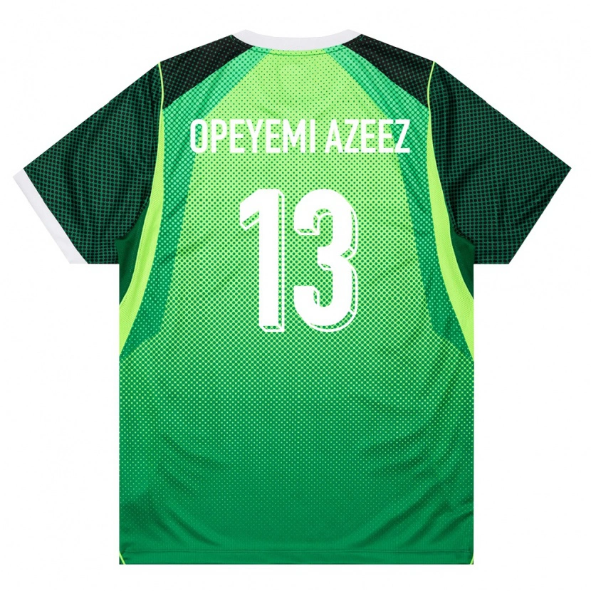 DanxenレディースナイジェリアJubril Opeyemi Azeez#13緑 白ホームシャツ26-28ジャージーユニフォーム