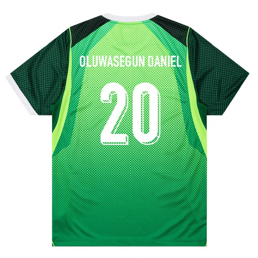 DanxenレディースナイジェリアFavour Oluwasegun Daniel#20緑 白ホームシャツ26-28ジャージーユニフォーム