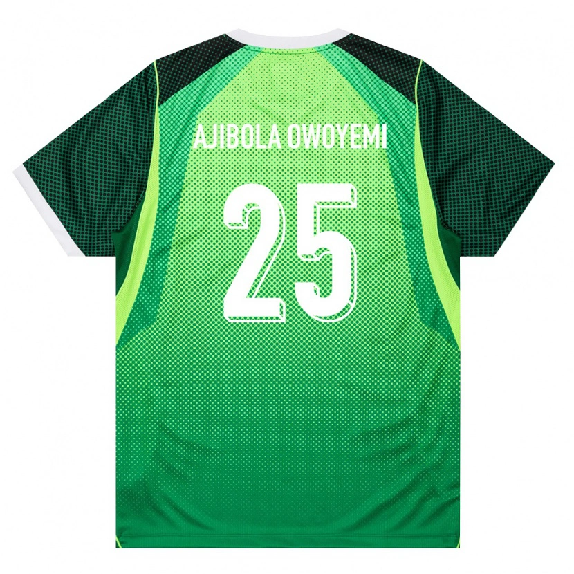 DanxenレディースナイジェリアUsman Ajibola Owoyemi#25緑 白ホームシャツ26-28ジャージーユニフォーム