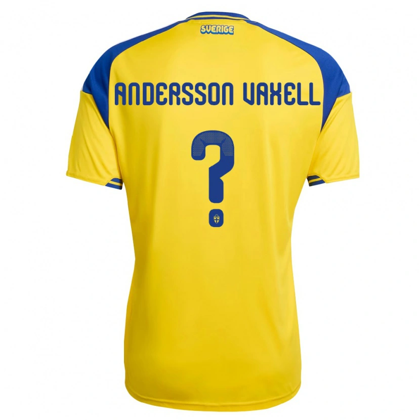 DanxenレディーススウェーデンMilo Andersson Vaxell#0黄 青 白ホームシャツ26-28ジャージーユニフォーム