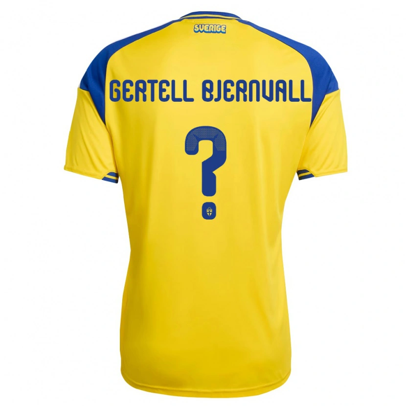 DanxenレディーススウェーデンFelix Gertell Bjernvall#0黄 青 白ホームシャツ26-28ジャージーユニフォーム