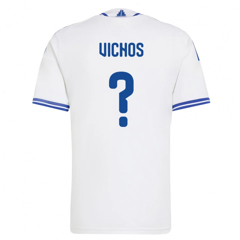 DanxenレディースギリシャMarios Vichos#0白 青ホームシャツ26-28ジャージーユニフォーム
