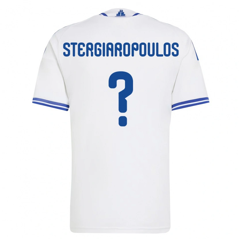 DanxenレディースギリシャSotiris Stergiaropoulos#0白 青ホームシャツ26-28ジャージーユニフォーム
