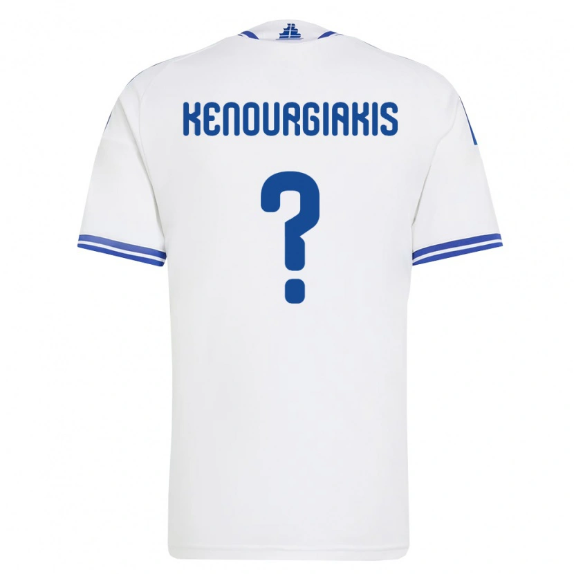 DanxenレディースギリシャPavlos Kenourgiakis#0白 青ホームシャツ26-28ジャージーユニフォーム