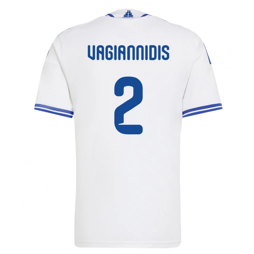 DanxenレディースギリシャGeorgios Vagiannidis#2白 青ホームシャツ26-28ジャージーユニフォーム