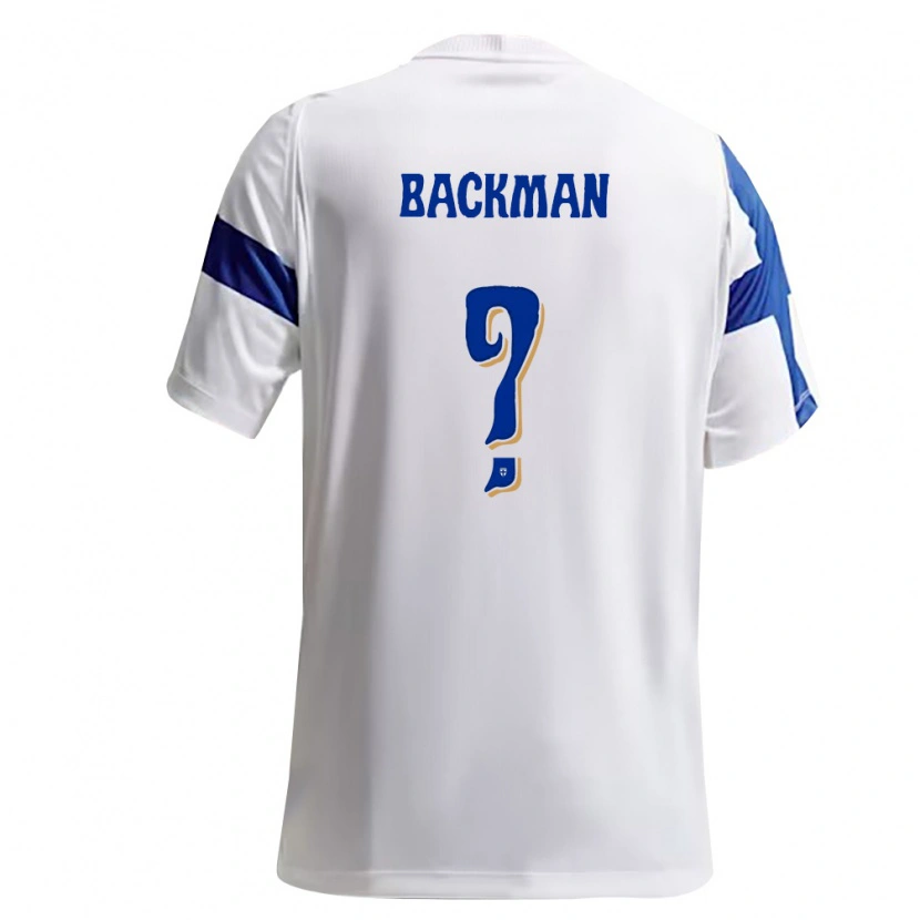 DanxenレディースフィンランドTobias Backman#0白 青ホームシャツ26-28ジャージーユニフォーム