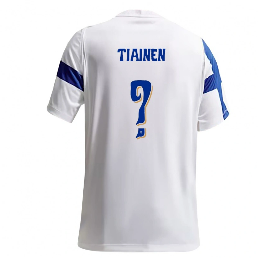DanxenレディースフィンランドKonsta Tiainen#0白 青ホームシャツ26-28ジャージーユニフォーム