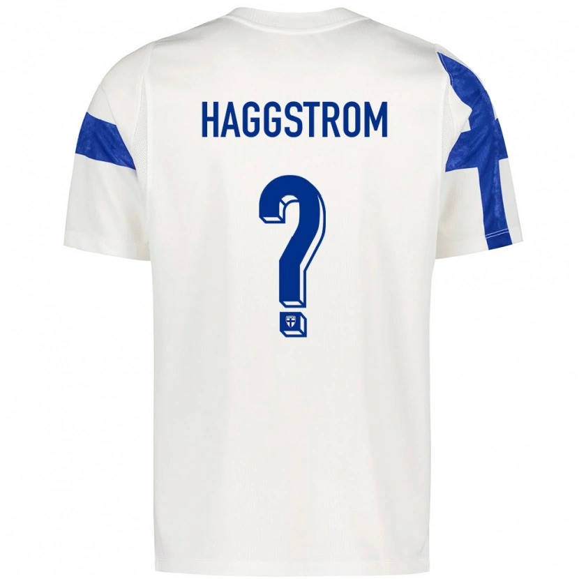 DanxenレディースフィンランドOscar Häggström#0白 青ホームシャツ26-28ジャージーユニフォーム