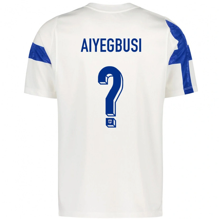 DanxenレディースフィンランドTirenioluwa Aiyegbusi#0白 青ホームシャツ26-28ジャージーユニフォーム