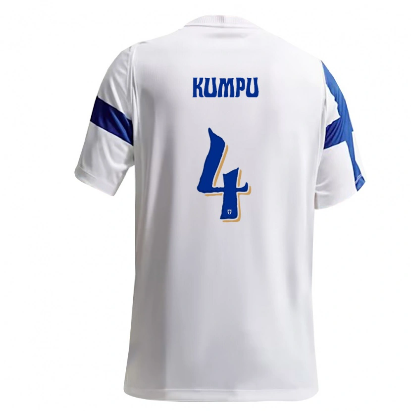 DanxenレディースフィンランドVille Kumpu#4白 青ホームシャツ26-28ジャージーユニフォーム