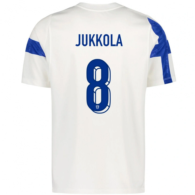 DanxenレディースフィンランドOiva Jukkola#8白 青ホームシャツ26-28ジャージーユニフォーム