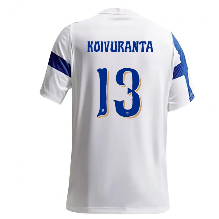 DanxenレディースフィンランドToivo Koivuranta#13白 青ホームシャツ26-28ジャージーユニフォーム