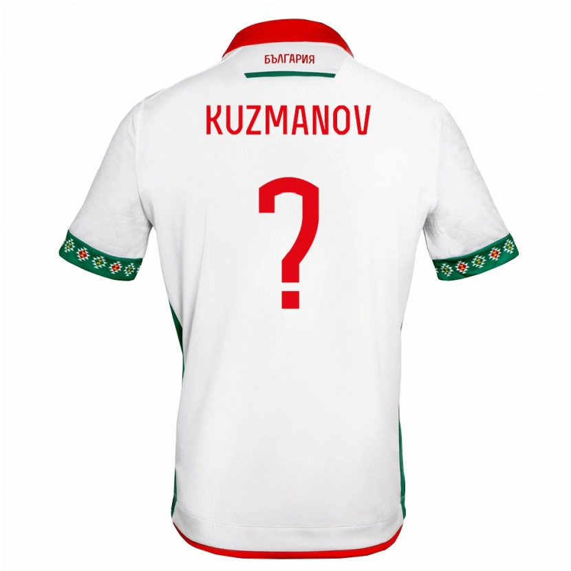DanxenレディースブルガリアMartin Kuzmanov#0白 緑 赤ホームシャツ26-28ジャージーユニフォーム