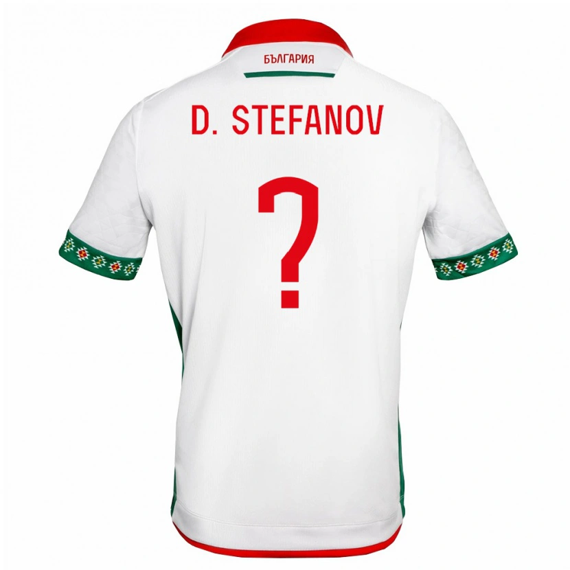 DanxenレディースブルガリアDimitar Stefanov#0白 緑 赤ホームシャツ26-28ジャージーユニフォーム
