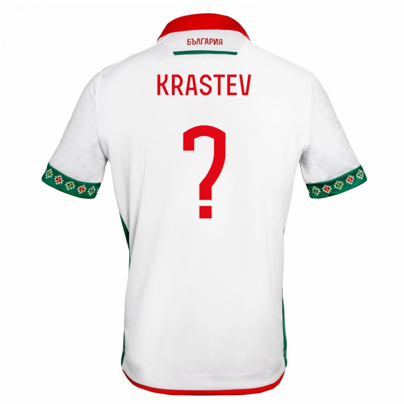 DanxenレディースブルガリアYavor Krastev#0白 緑 赤ホームシャツ26-28ジャージーユニフォーム