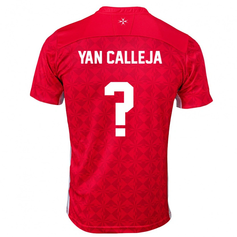 DanxenレディースマルタYan Calleja#0赤 白ホームシャツ26-28ジャージーユニフォーム