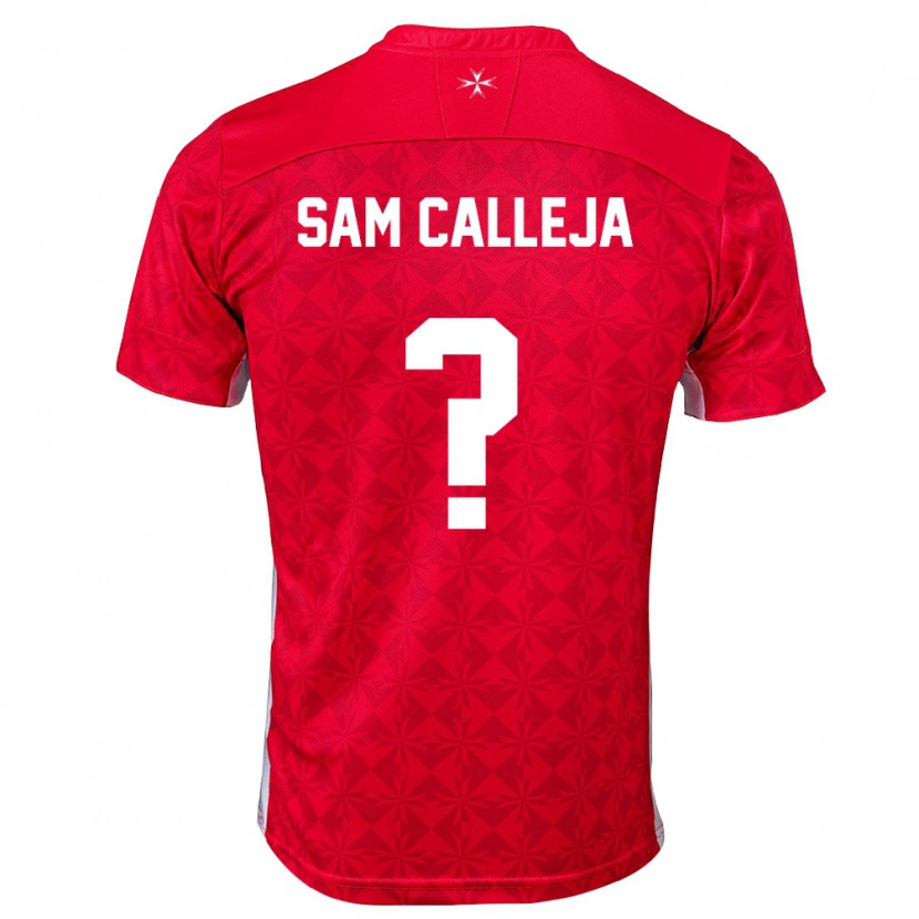 DanxenレディースマルタSam Calleja#0赤 白ホームシャツ26-28ジャージーユニフォーム