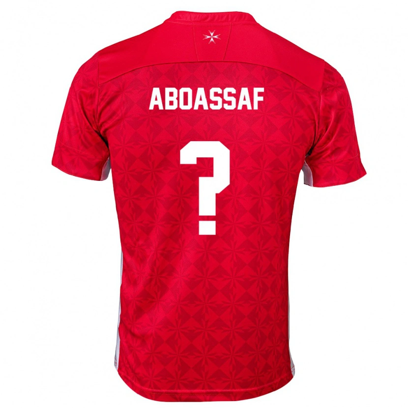 DanxenレディースマルタSami Aboassaf#0赤 白ホームシャツ26-28ジャージーユニフォーム