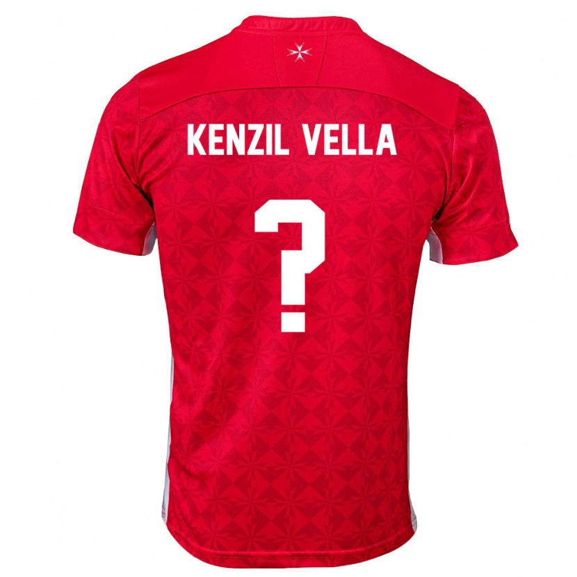 DanxenレディースマルタKenzil Vella#0赤 白ホームシャツ26-28ジャージーユニフォーム