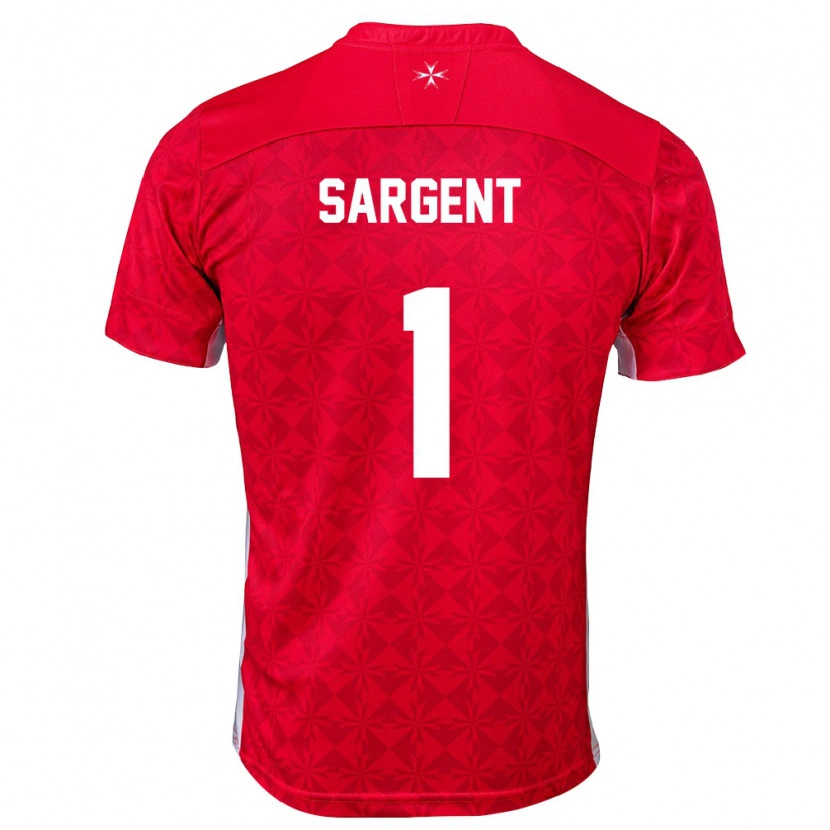 DanxenレディースマルタKarl Sargent#1赤 白ホームシャツ26-28ジャージーユニフォーム