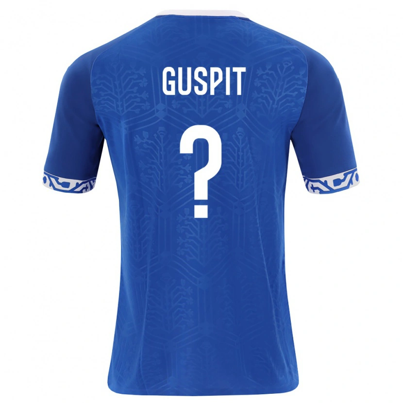 DanxenレディースモルドバDenis Guspit#0ロイヤルブルー 白ホームシャツ26-28ジャージーユニフォーム