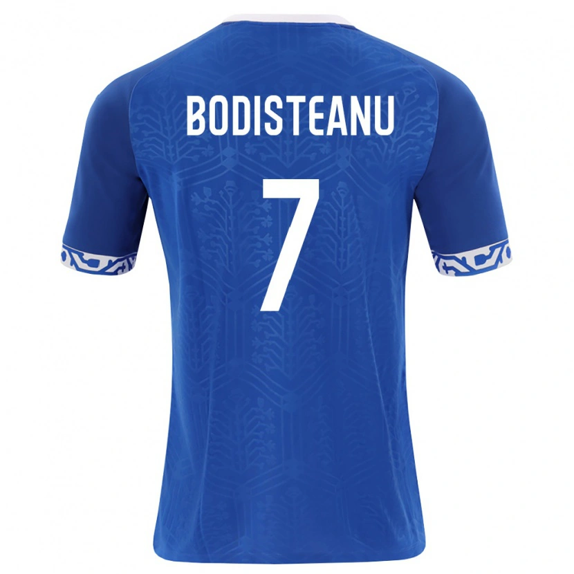DanxenレディースモルドバȘtefan Bodișteanu#7ロイヤルブルー 白ホームシャツ26-28ジャージーユニフォーム