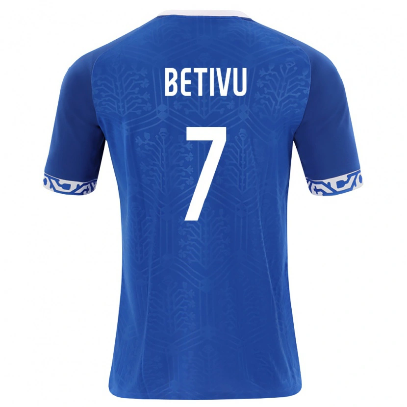 DanxenレディースモルドバAlexandru Bețivu#7ロイヤルブルー 白ホームシャツ26-28ジャージーユニフォーム