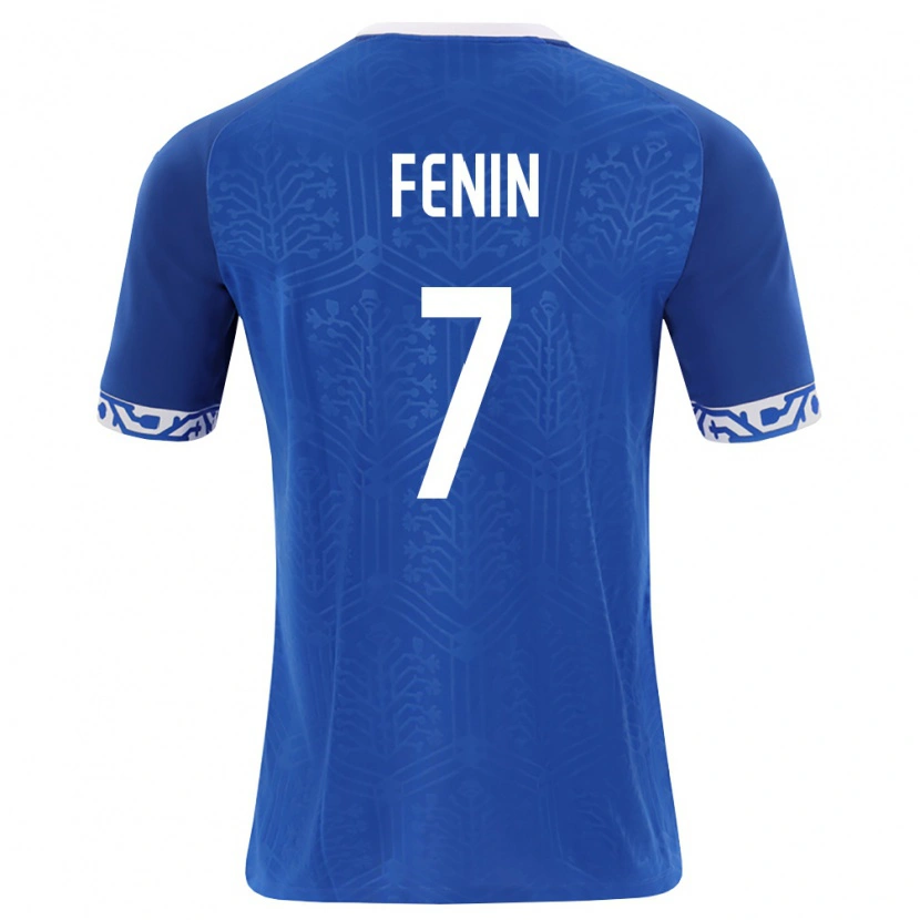 DanxenレディースモルドバAndrei Fenin#7ロイヤルブルー 白ホームシャツ26-28ジャージーユニフォーム
